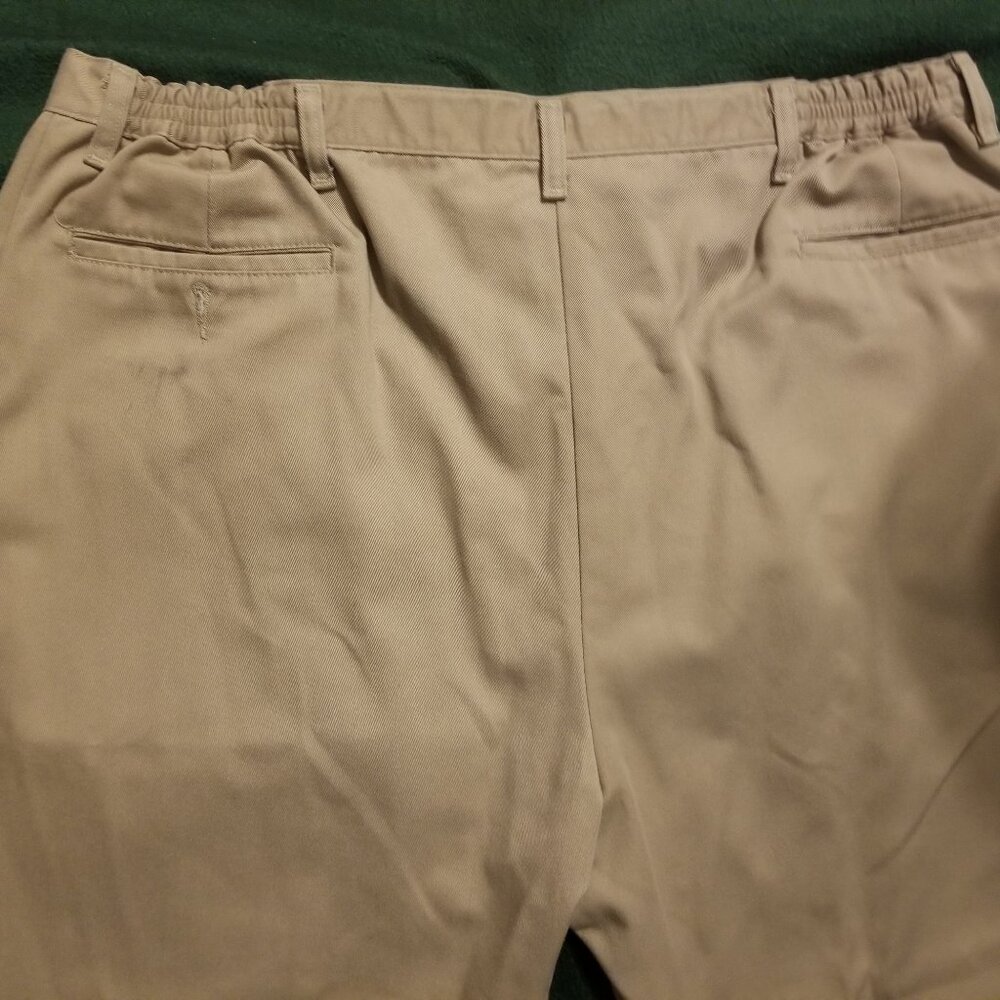Legendary Gold 44 x 30 tan khaki pants with expanding waist band - Picture 5 of 7